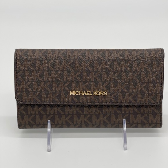 Michael Kors Handbags - Michael Kors- Brown Travel Trifold Wallet